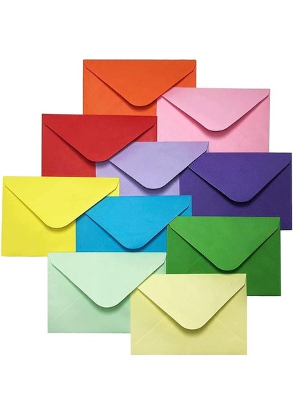 100 Adet 13*18 Karışık 10 Farklı Renk Hediye Doğum Günü Dilekleri Düğün Para Davetiye Mektup Zarfı modelleri