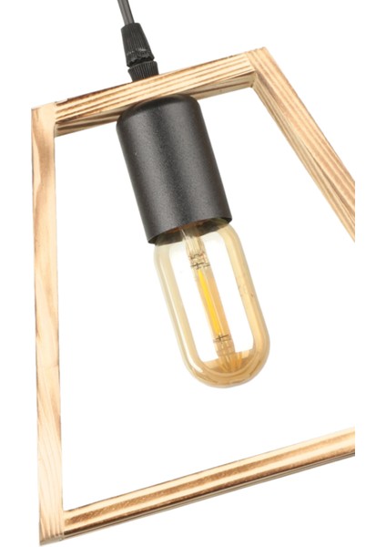 Aksen Tekli Ahşap Avize modelleri