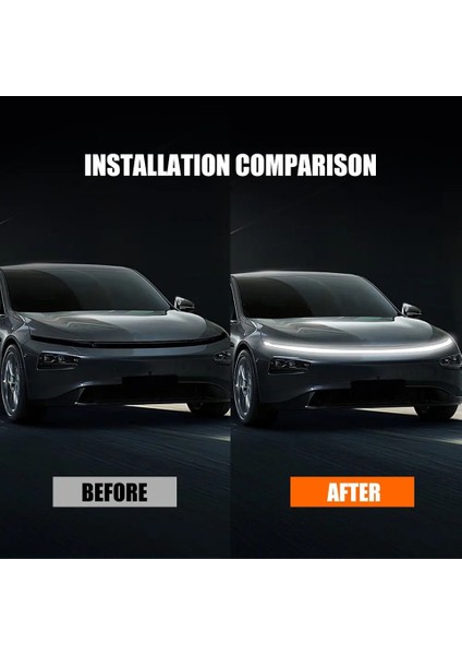 Bmw I8 Uyumlu Izgara Üstü Kaput Ledi,gündüz Ledi Silikon 150CM Beyaz