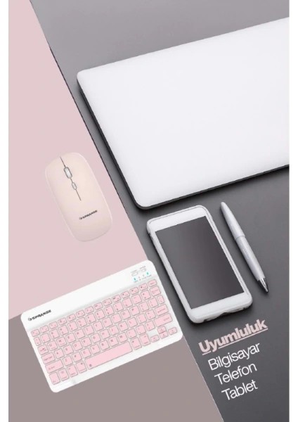 Pembe Kablosuz Klavye ve Mouse Seti indirimleri