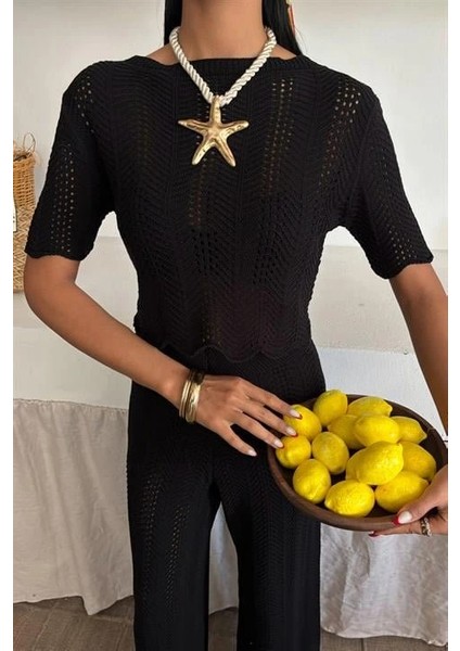 Triko Bluz Pantolon Ikili Takım 10084-025