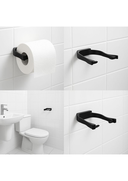 Duvara Monte Siyah Peçetelik Minimal Banyo Aksesuarı fiyatları