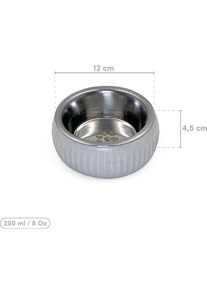 Mikopet Organik Seramik Mama Kabı Gri fiyatları