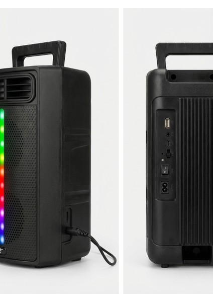 Premium Portatif Ses ve Mikrofon Sistemi – Renkli LED Işıklar, Kablosuz Özgürlük fırsatları