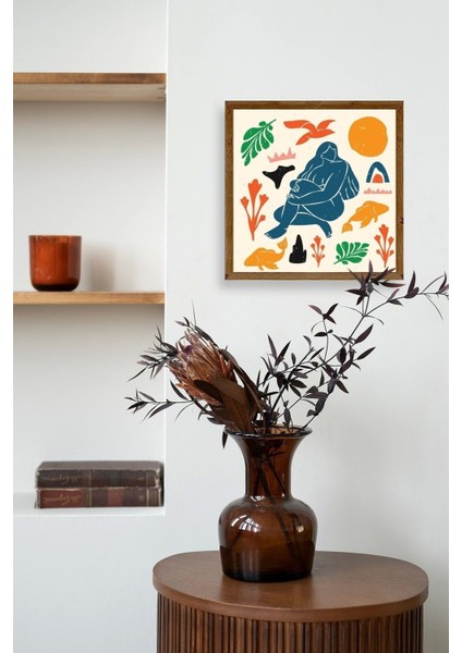 Kadın Ahşap Çerçeveli Tablo modelleri