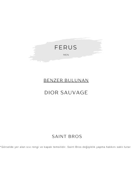 Ferus Erkek Parfümü ( Sauvage ) Edp fiyatları