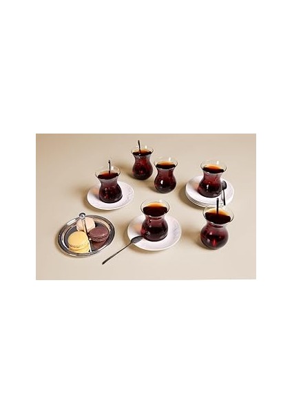 Porland Suzanne Alumilite 6 Kişilik Çay Takımı