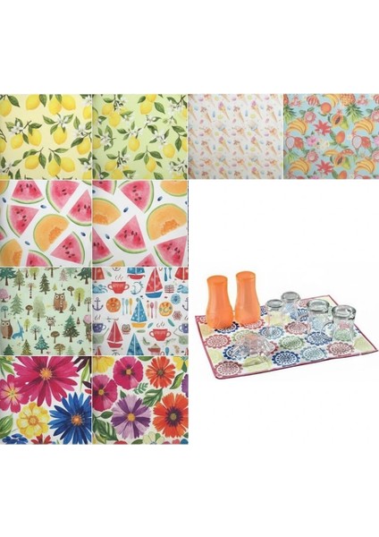 10 Adet Kurutmalık Mikrofiber Kurutma Bulaşık Tezgah Altlığı