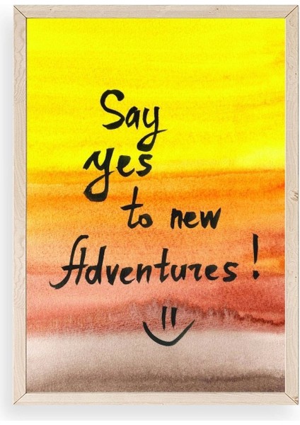 Motto Ahşap Çerçeveli Tablo