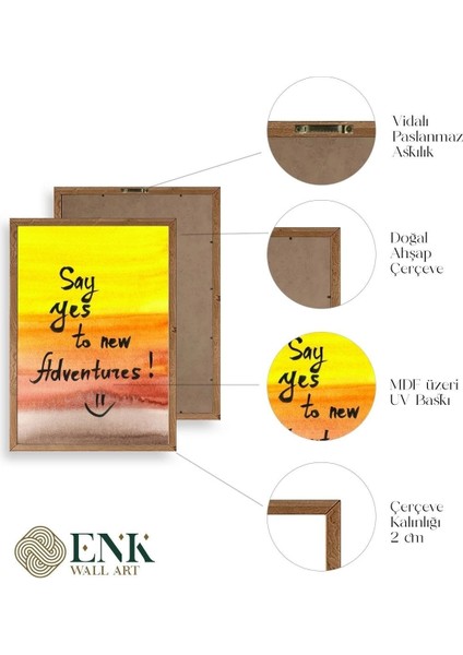 Motto Ahşap Çerçeveli Tablo fırsatları
