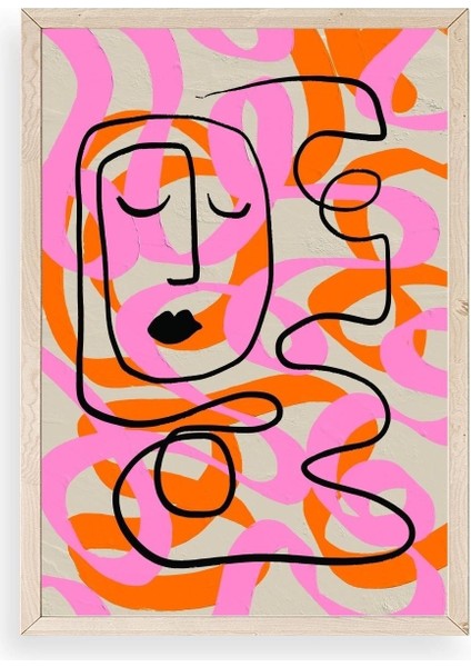 Soyut Ahşap Çerçeveli Tablo