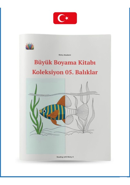 Büyük Boyama Kitabı Koleksiyon-5 Balıklar fırsatları