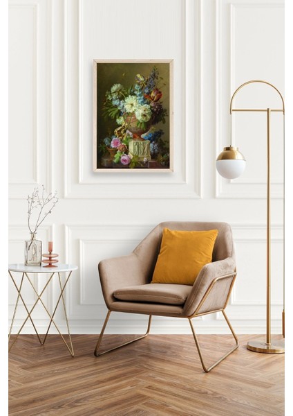 Çiçekler Ahşap Çerçeveli Tablo fiyatları