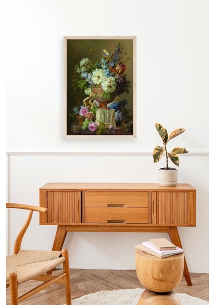 Çiçekler Ahşap Çerçeveli Tablo modelleri