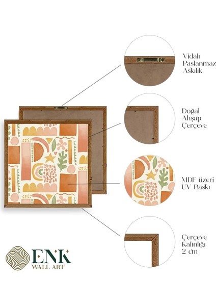 Soyut Ahşap Çerçeveli Tablo fırsatları