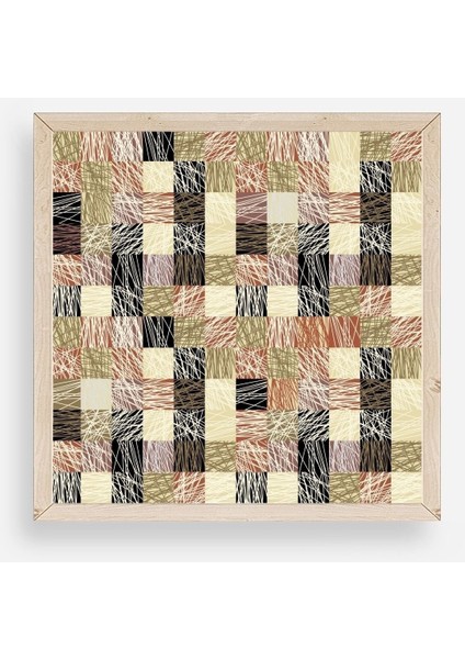 Soyut Ahşap Çerçeveli Tablo