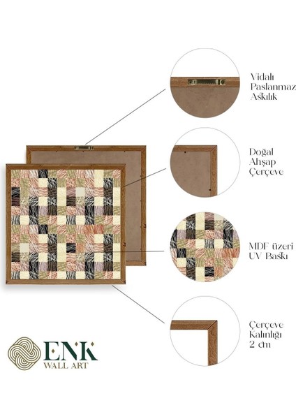 Soyut Ahşap Çerçeveli Tablo fırsatları