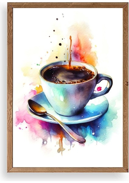 Kahve Ahşap Çerçeveli Tablo