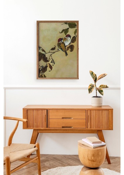 Kuş Ahşap Çerçeveli Tablo modelleri