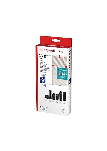 Honeywell Hepa Hava Temizleme Filtresi G, 1'li - HPA030/HPA080 ve HPA180 Serisi Için - Havada