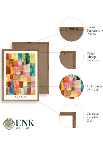 Paul Klee Ahşap Çerçeveli Tablo fırsatları