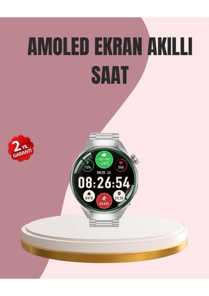 Amoled Akıllı Saat Gelişmiş Sensörlü – Kadın Sağlığı ve Hatırlatma Özellikli