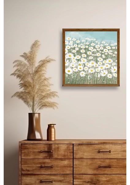 Çiçekler Ahşap Çerçeveli Tablo fiyatları