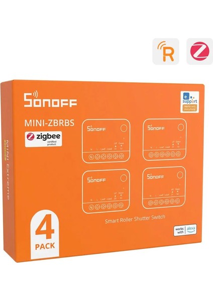 Zigbee Mini-Zbrbs Akıllı Panjur Kontrol Rölesi 4 Adet