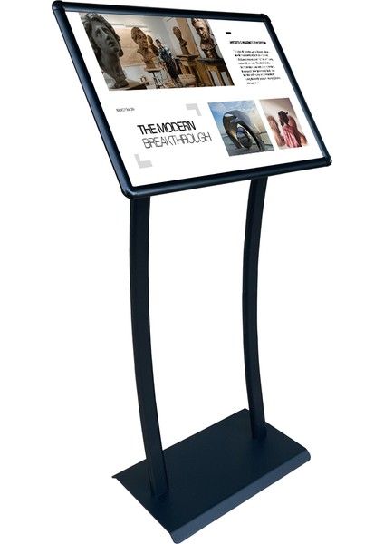 B2 50X70CM Çift Ayaklı Ojigi (Eğimli) Reklam ve Menü Panosu Siyah Renk