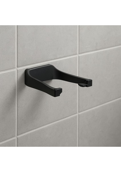 Siyah Metal Tuvalet Kağıdı Tutucu Mat Kaplama Banyo Peçetelik fırsatları