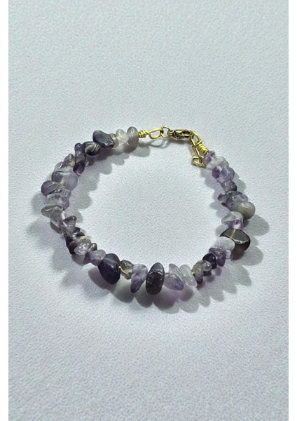 Ametist Kırıktas Bakır Bileklik – El Yapımı Özel Tasarım Lavanta Temalı Hediyelik Takı fiyatları