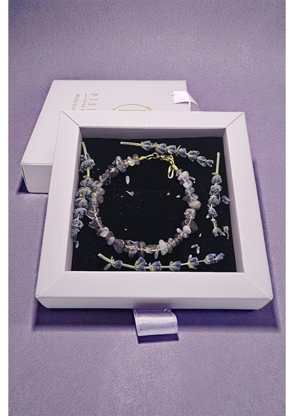 Ametist Kırıktas Bakır Bileklik – El Yapımı Özel Tasarım Lavanta Temalı Hediyelik Takı modelleri