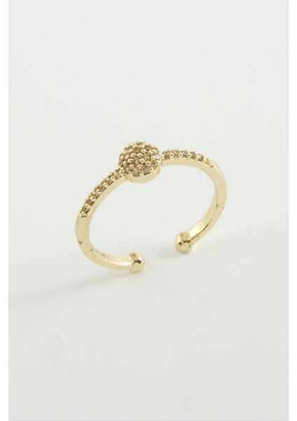 Yuvarlak Zirkon Taşlı Yüzük