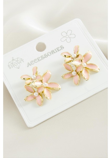 Çiçek Mineli Küpe