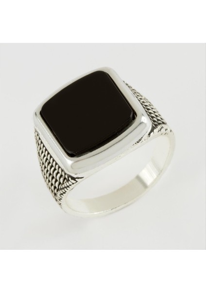 Kare Metal Erkek Yüzük