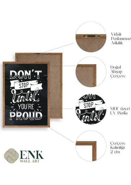 Motto Ahşap Çerçeveli Tablo fırsatları