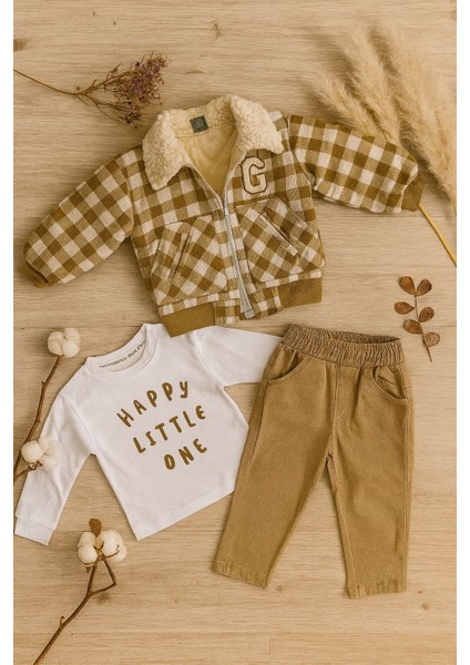 erkek Bebek Montlu Sweatshırt Pantolon 3 Lü Bebek Takım fiyatları