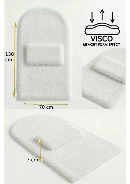 7 cm Ortopedik Orta Süngerli Diz Ağrıtmaz Peluş Seccade Namazlık