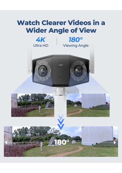 Reolınk 4K Wifi Güvenlik Kamerası, 180° Ultra Geniş Açı, Tak-Çalıştır fiyatları