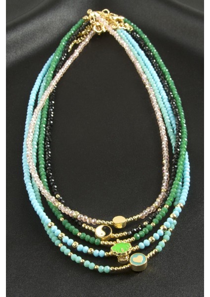 Karışık Kristal Kolye 1 Adet