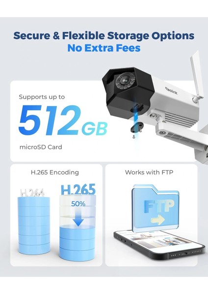 Reolınk 4K Wifi Güvenlik Kamerası, 180° Ultra Geniş Açı, Tak-Çalıştır indirimleri