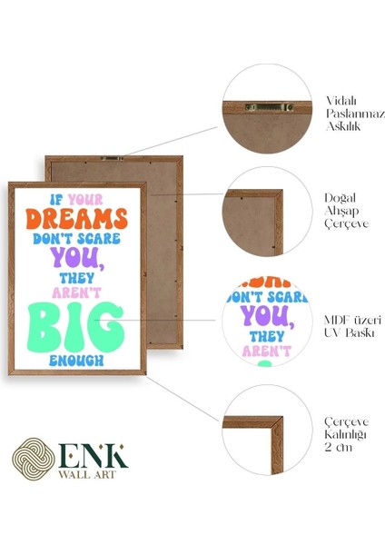 Motto Ahşap Çerçeveli Tablo fırsatları