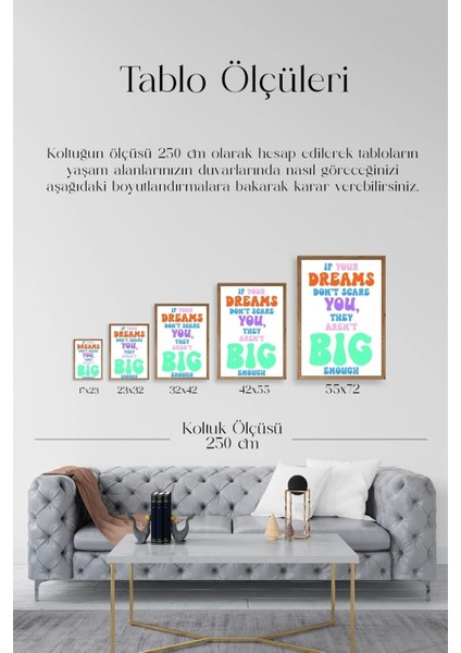 Motto Ahşap Çerçeveli Tablo indirimleri