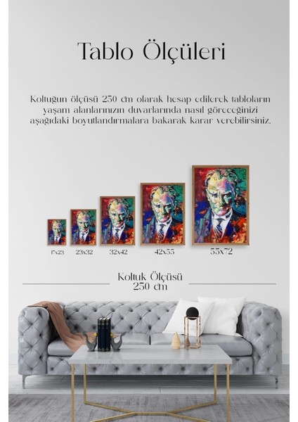 Atatürk Ahşap Çerçeveli Tablo indirimleri