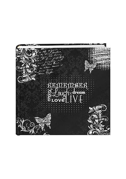 Photo Albums EV-246CHLK/R 200 Cepli Kara Tahta Baskılı Remember Theme Fotoğraf Albümü 4 x 1