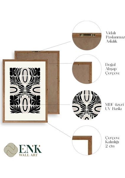 Soyut Ahşap Çerçeveli Tablo fırsatları