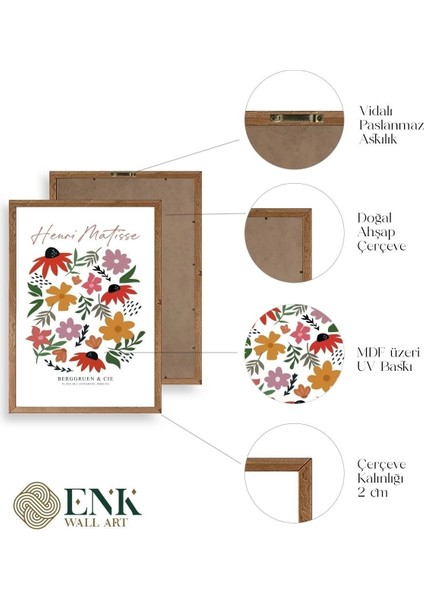 Matisse Üçlü Ahşap Çerçeveli Tablo fırsatları