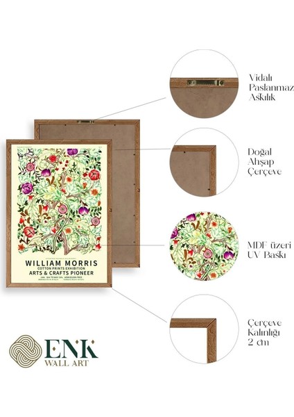 Çiçekler Ahşap Çerçeveli Tablo fırsatları