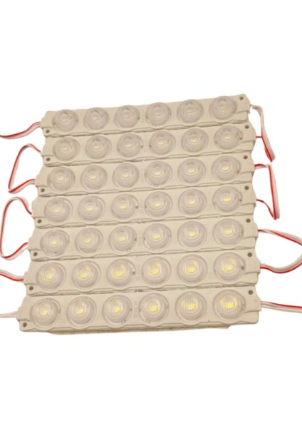 12 Volt 6 Watt 6 Lensli Beyaz 3030 Smd LED Modül IP65 10 Adet Modül
