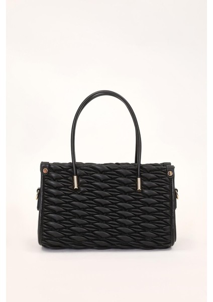 Siyah Kabartmalı Baklava Desen Kadın Kol Çantası 930515 modelleri